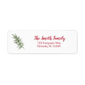 Rosemary Sprig Illustration Return Address Label (Voorkant)