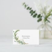 Rosemary Sprig with QR Code Visitekaartje (Staand voorkant)