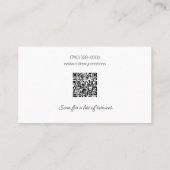 Rosemary Sprig with QR Code Visitekaartje (Achterkant)