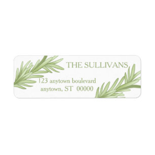 Rosemary Sprigs Herbal Wedding Etiket