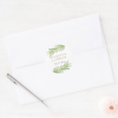 Rosemary springs kruiden bruiloft namen ronde sticker (Envelop)