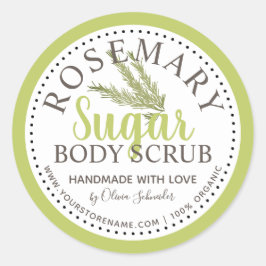 Rosemary Sugar Scrub Custom Ronde Sticker