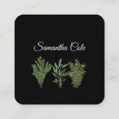 Rosemary Thyme Sage Herbs Culinaire Chef Pots Vierkante Visitekaartje (Achterkant)