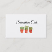 Rosemary Thyme Sage Herbs Culinaire Chef Pots Visitekaartje (Achterkant)