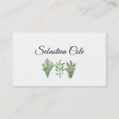 Rosemary Thyme Sage Herbs Culinaire Chef Pots Visitekaartje (Achterkant)