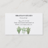 Rosemary Thyme Sage Herbs Culinaire Chef Pots Visitekaartje (Voorkant)