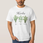 Rosemary Thyme Sage Herbs Culinaire Keukenkaak T-shirt (Voorkant)