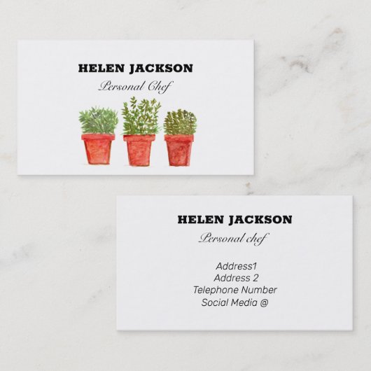 Rosemary Thyme Sage Herbs Visitekaartje (Voorkant / Achterkant)