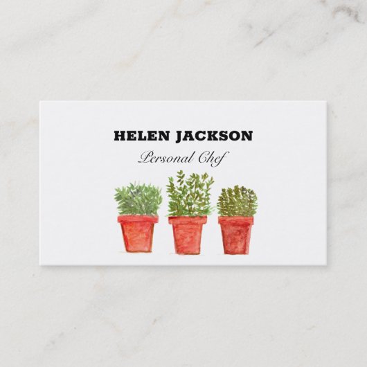 Rosemary Thyme Sage Herbs Visitekaartje (Voorkant)