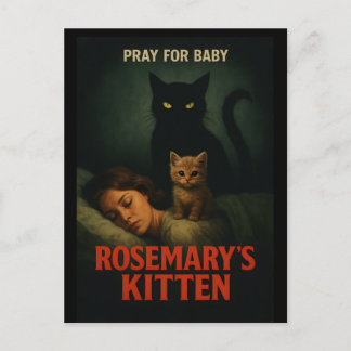 Rosemary's Kitten – Vintage Horror Kat Parodie Briefkaart