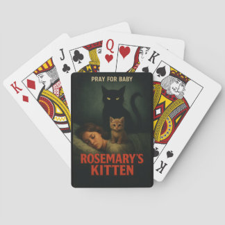 Rosemary's Kitten – Vintage Horror Kat Parodie Pokerkaarten