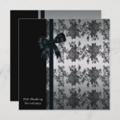 Rosen 25e huwelijksjubileumfeest kaart (Voorkant / Achterkant)