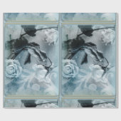 Rosen Blau Dromerig Cadeaupapier (Vlak)