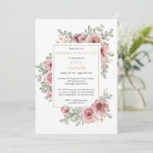 Rosen Bloem Foto Funeral Feest van het Leven Kaart (Staand voorkant)