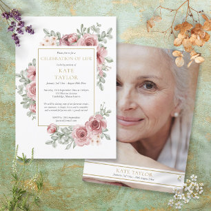 Rosen Bloem Foto Funeral Levensviering Kaart