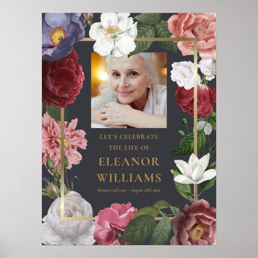 Rosen Bloem Foto Herdenkingstekens Poster (Voorkant)