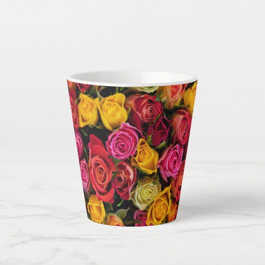 Rosen Bloemen   Latte Mok (Voorkant)