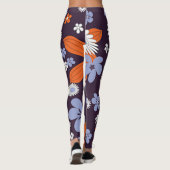 Rosen bloemengroen moderne Leggings lifewomenstyle (Achterkant)