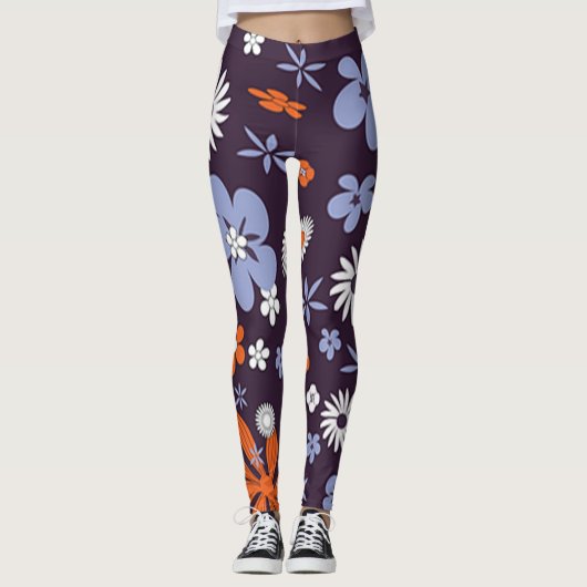 Rosen bloemengroen moderne Leggings lifewomenstyle (Voorkant)