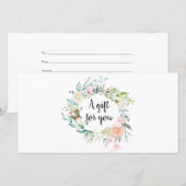 Rosen Bloemenguirlande Script Cadeaubon (Voorkant / Achterkant)