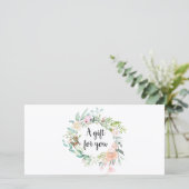 Rosen Bloemenguirlande Script Cadeaubon (Staand voorkant)