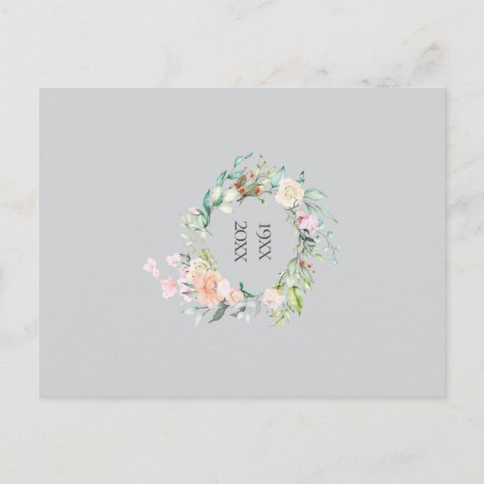 Rosen Bloemensling 70ste Huwelijksverjaardag Uitnodiging Briefkaart (Achterkant)