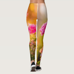 Rosen bloemig groen rood Leggings lifewomenstyle