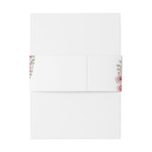 Rosen Bloemige Elegante Hart Trouwfeest Uitnodigingen Wikkel (Achterkant Voorbeeld)