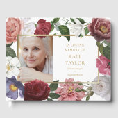 Rosen Bloemrijke Funeral Herdenkingsfoto Gastboek Gastenboek (Voorkant)