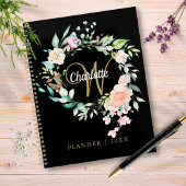 Rosen Bloemschrift Monogram Zwar Goud 2023 Planner