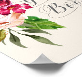 Rosen Bordeaux/Creme Trouwgastenboek ID584 Poster (Hoek)