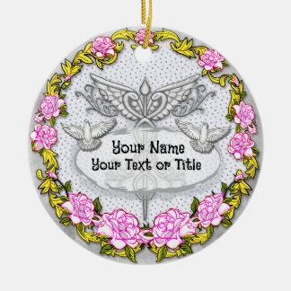 Rosen Caduceus Keramisch Ornament