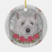 Rosen Cairn Terrier Ornament (Achterkant)