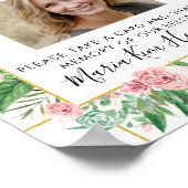 Rosen Delen een Herinnering Funeral Memorial Bord  Poster (Hoek)