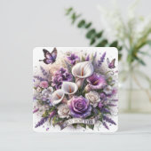 Rosen en Calla-lelies Beste moeder ooit Feestdagenkaart (Staand voorkant)