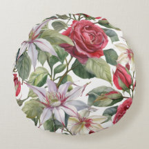 Rosen en Clematises Patroon, 40x40 cm