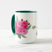 Rosen en Dahlias Groot Mok (Voorkant links)