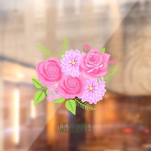 Rosen en Dahlias Raamsticker (Vel 2)