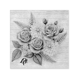 Rosen en Dahlias Zelfinktampon Zelfinktende Stempel