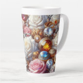 Rosen en Edelstenen Latte Mok 12 & 17 oz (Rechterhoek)