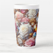 Rosen en Edelstenen Latte Mok 12 & 17 oz (Voorkant)