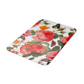 ROSEN EN GEEL BUTTERFLIES, wit, Floral Badmat (Gekanteld)