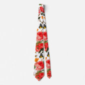 ROSEN EN GEEL BUTTERFLIES, wit, Floral Stropdas (Voorkant)