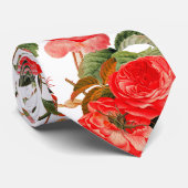 ROSEN EN GEEL BUTTERFLIES, wit, Floral Stropdas (Opgerold)