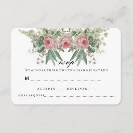 Rosen EN GROENEN TROUW RSVP Kaart
