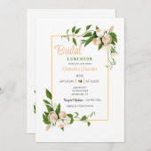 Rosen- en Stephanotis-bloemen uitnodiging (Voorkant / Achterkant)