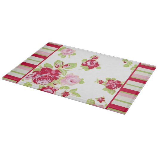 Rosen En Strepen Glas Snijplank (Hoek)