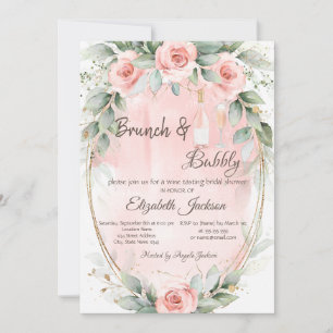 Rosen, Frame Brunch & Bubbly Bruidsfeest Kaart