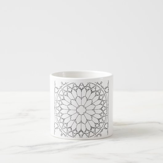 Rosen Gebrandschilderd Glas Espresso Kop (Voorkant)
