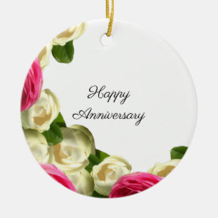 Rosen Gelukkig Jubileum Ornament